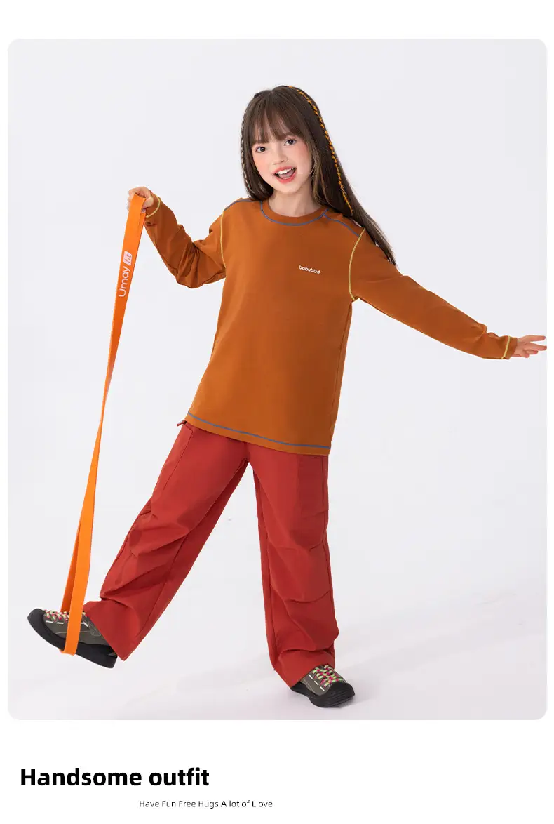 Girls Long Sleeve T-Shirt Orange Baby Dy 2025 — feature 12