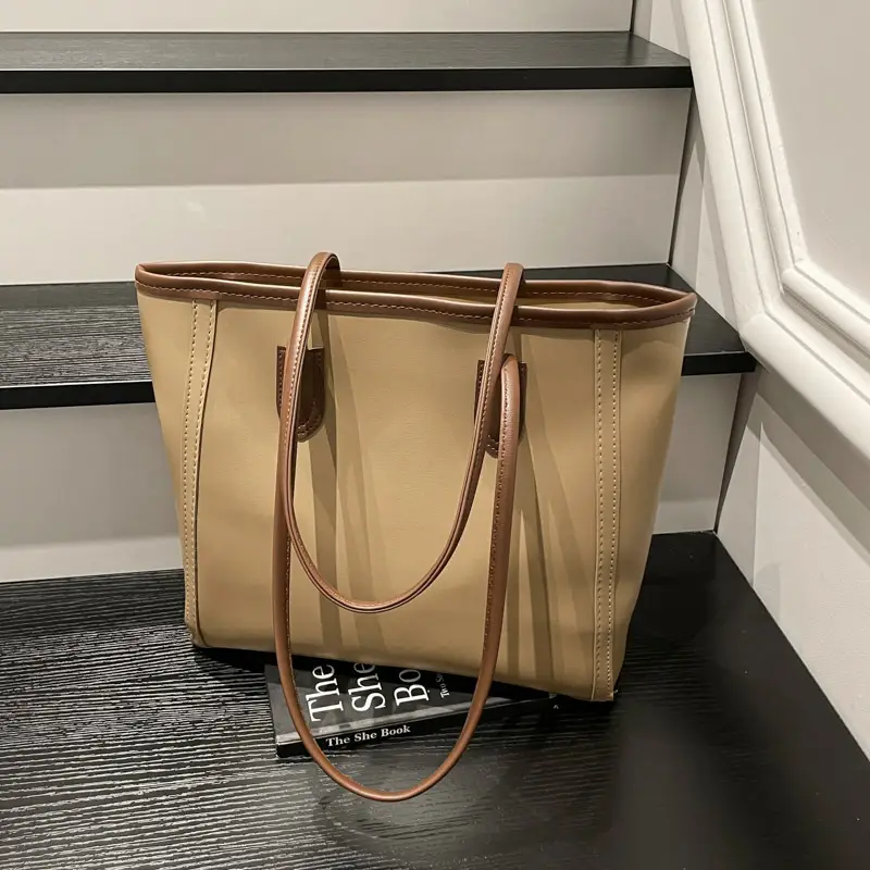 Frosted Women's Large Capacity Tote Bag Brown