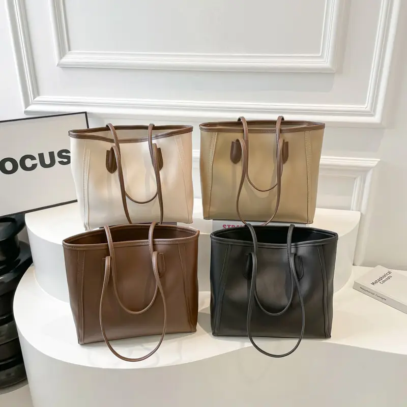 Frosted Women's Large Capacity Tote Bag Brown