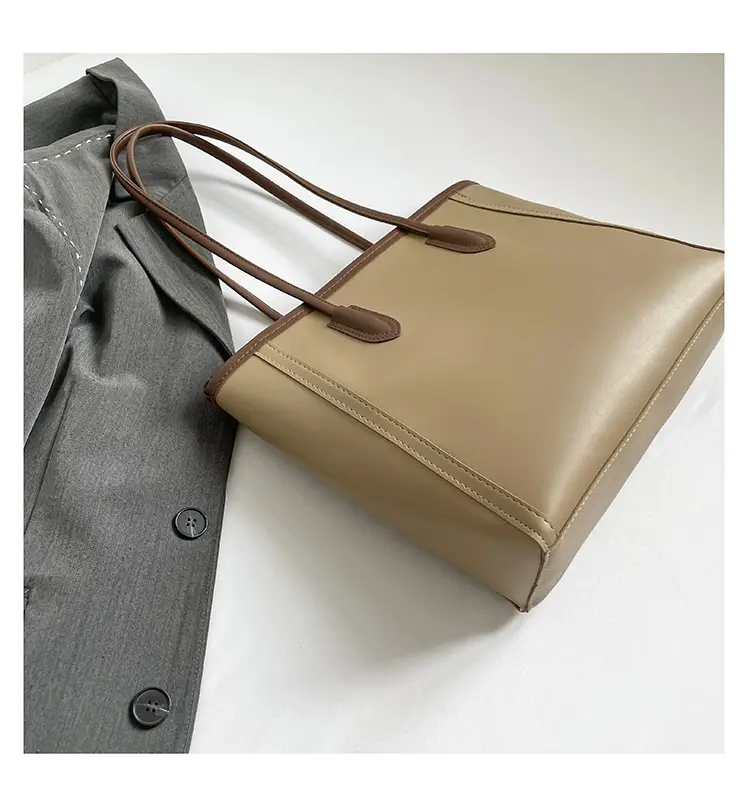 Frosted Women's Large Capacity Tote Bag Brown — feature 10