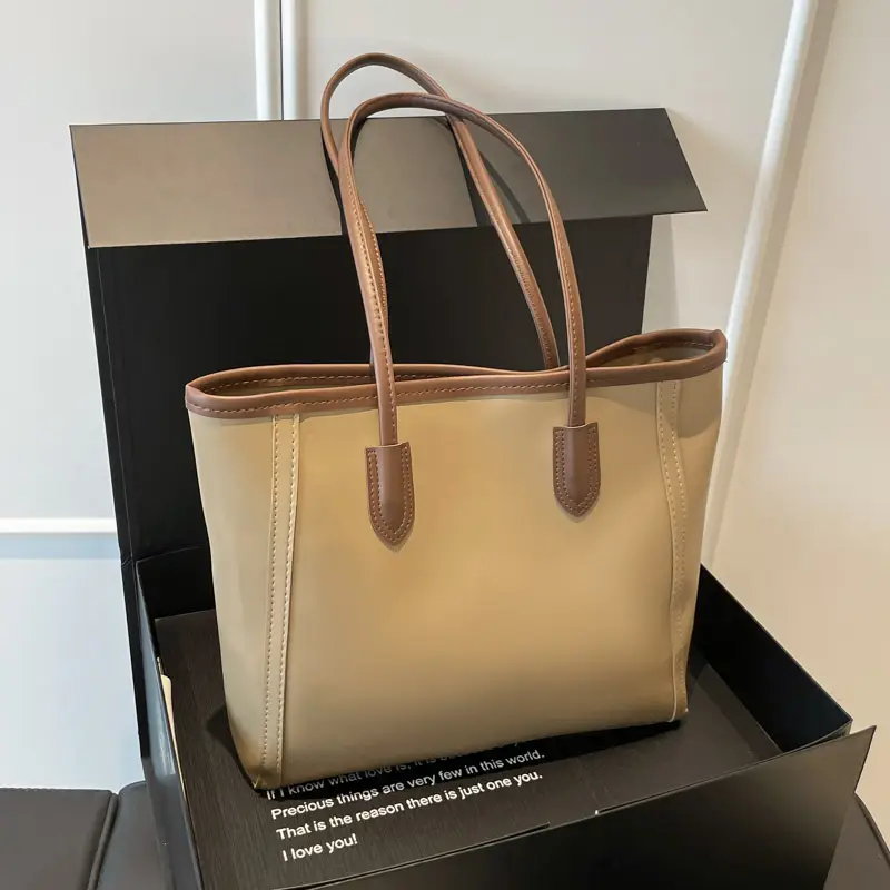 Frosted Women's Large Capacity Tote Bag Brown — feature 14