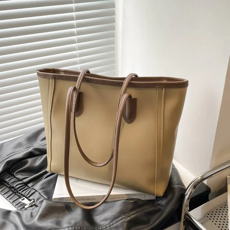Frosted Women's Large Capacity Tote Bag Brown — feature 17