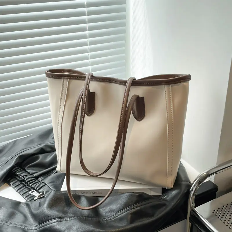Frosted Women's Large Capacity Tote Bag Brown — feature 18
