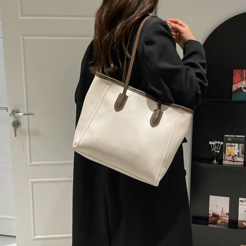 Frosted Women's Large Capacity Tote Bag Brown — feature 2