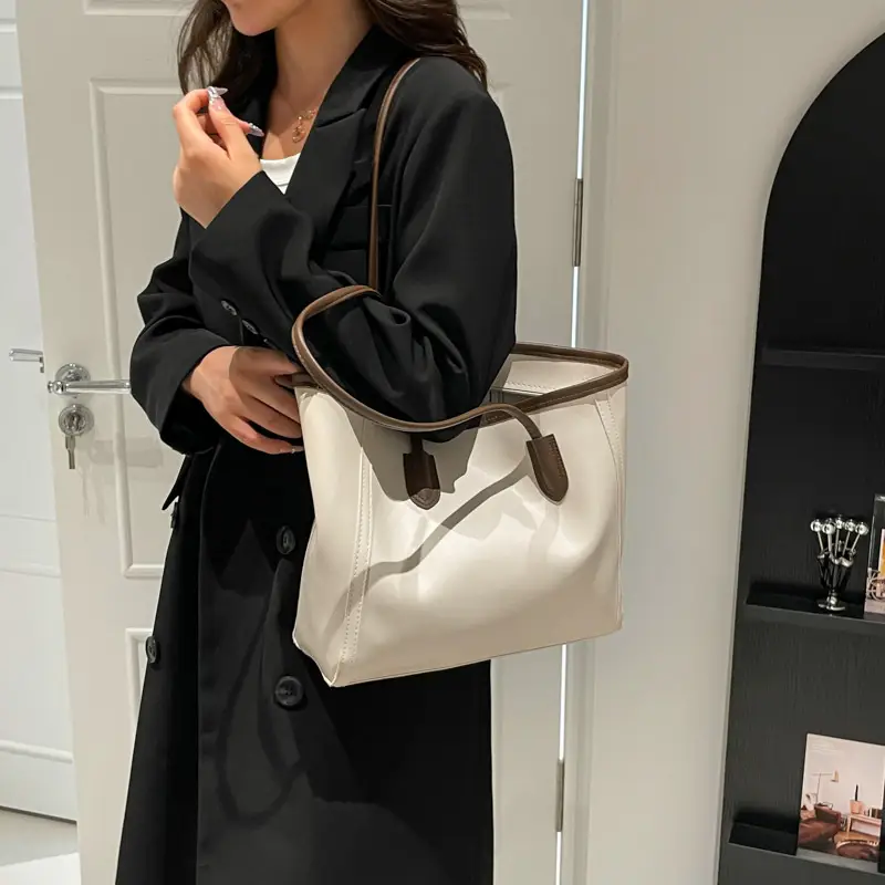 Frosted Women's Large Capacity Tote Bag Brown — feature 21