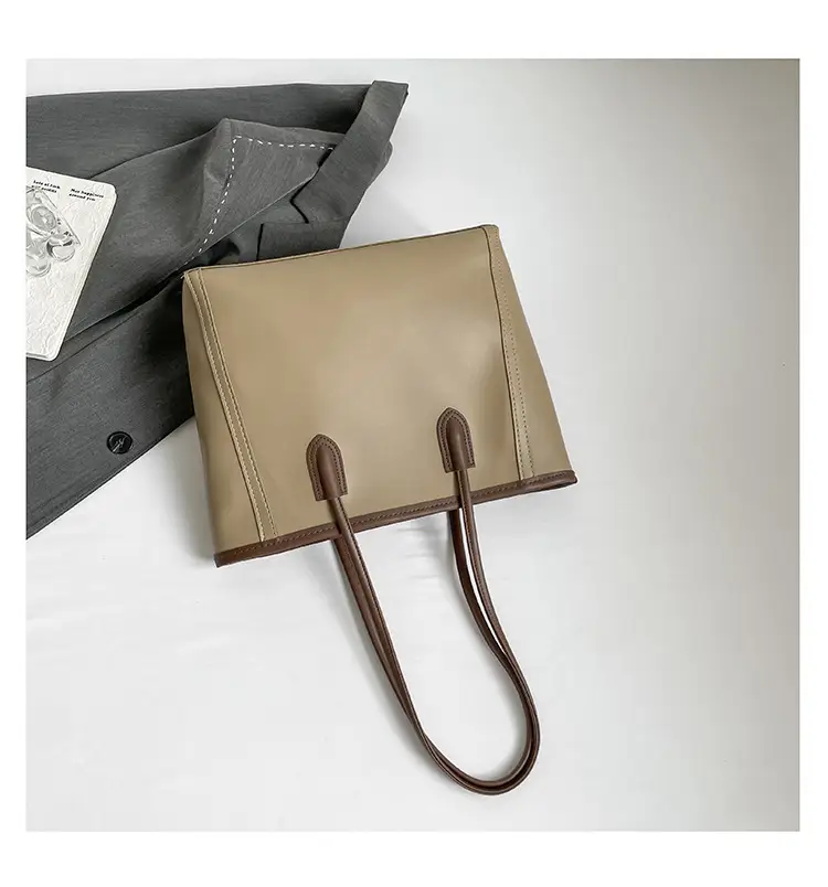 Frosted Women's Large Capacity Tote Bag Brown — feature 6