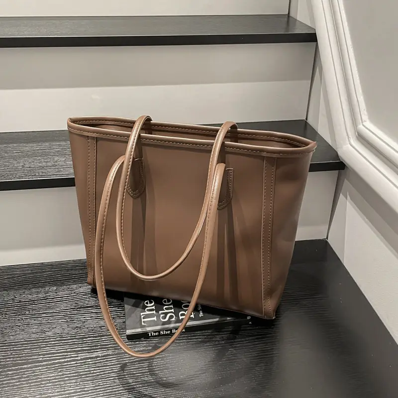 Frosted Women's Large Capacity Tote Bag Brown