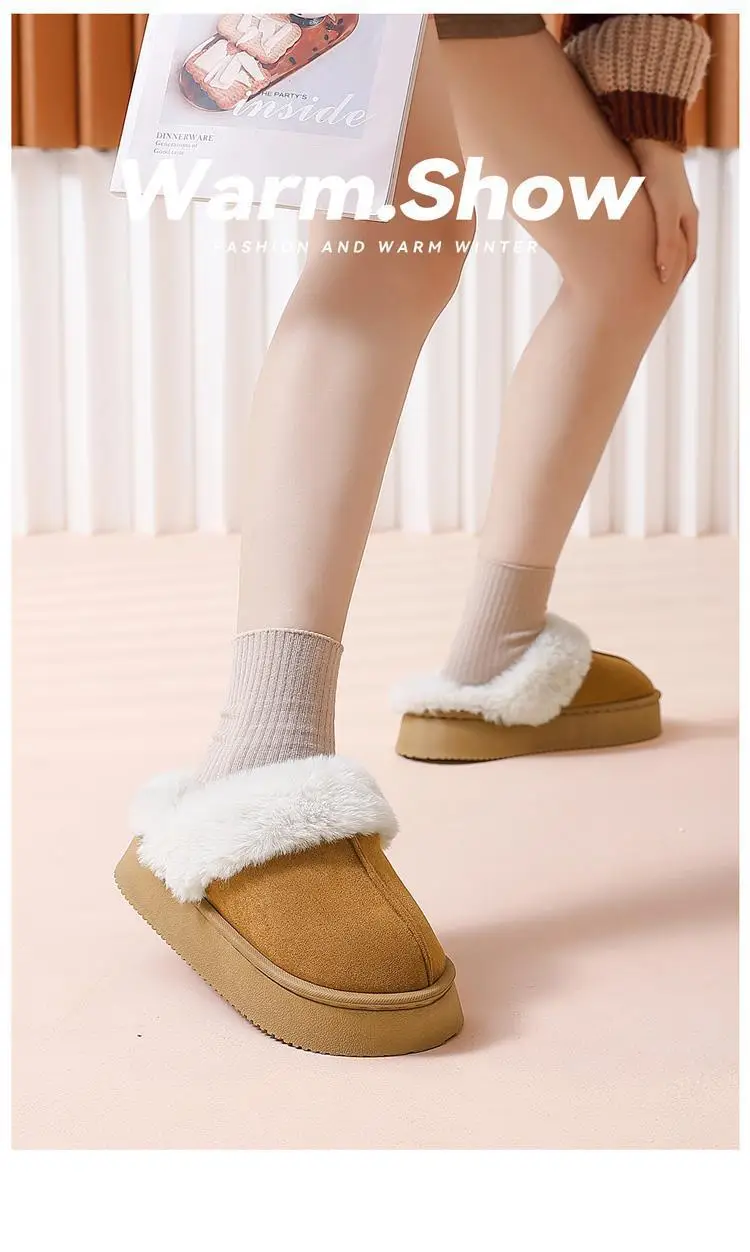 2025 Autumn and Winter Popular Cotton Slippers for Women Indoor Warm Non-Slip Thick Sole Fleece-Lined Outer Wear Deodorant Couple Cotton Slippers for Men — feature 3