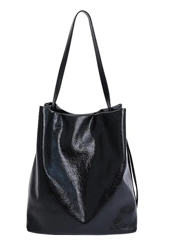 Women's Retro Leather Shoulder Bag Large Capacity Brown