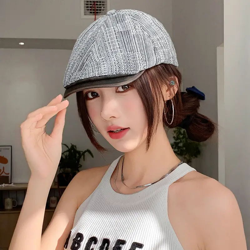 Japanese Retro Denim Cap Women Summer Braided Hair