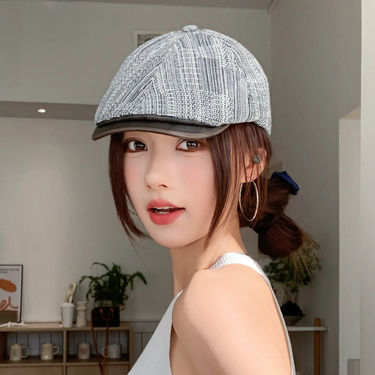Japanese Retro Denim Cap Women Summer Braided Hair — feature 10
