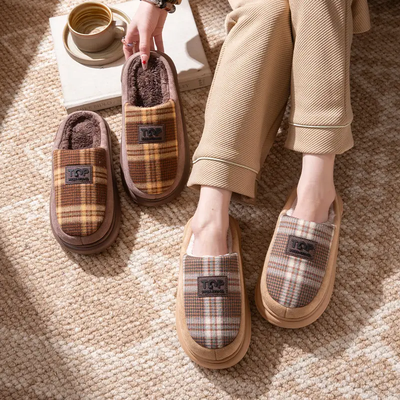 Anti-Slip Cotton Slippers Autumn and Winter 2025 New Indoor Home Silent Furry Warm Slippers for the Elderly Antibacterial - Image 4