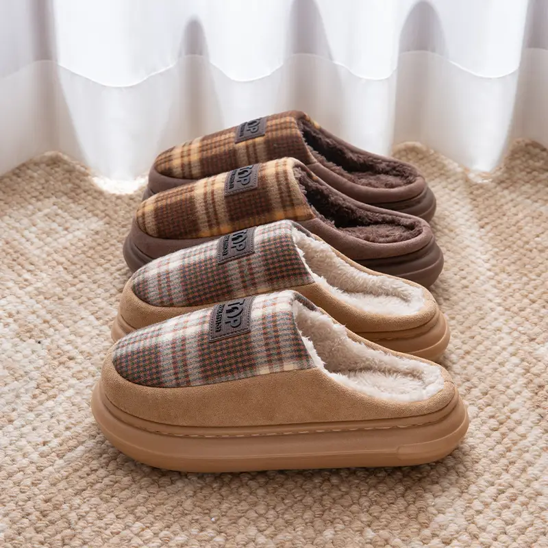 Anti-Slip Cotton Slippers Autumn and Winter 2025 New Indoor Home Silent Furry Warm Slippers for the Elderly Antibacterial - Image 5