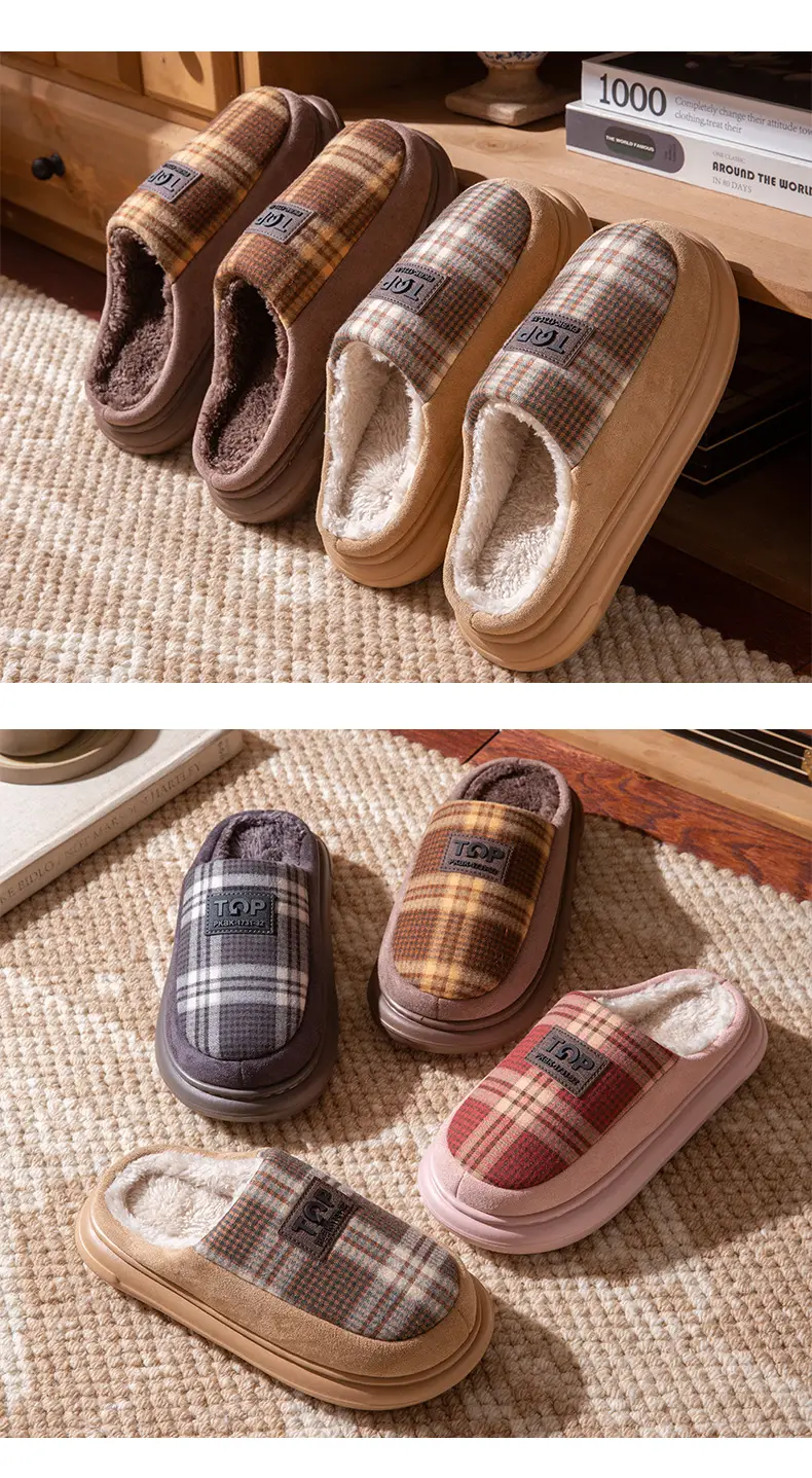 Anti-Slip Cotton Slippers Autumn and Winter 2025 New Indoor Home Silent Furry Warm Slippers for the Elderly Antibacterial — feature 8