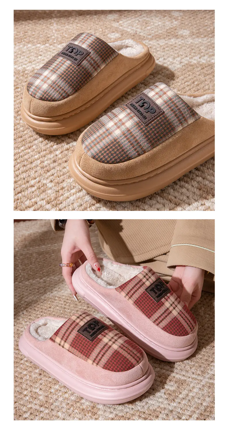 Anti-Slip Cotton Slippers Autumn and Winter 2025 New Indoor Home Silent Furry Warm Slippers for the Elderly Antibacterial — feature 9