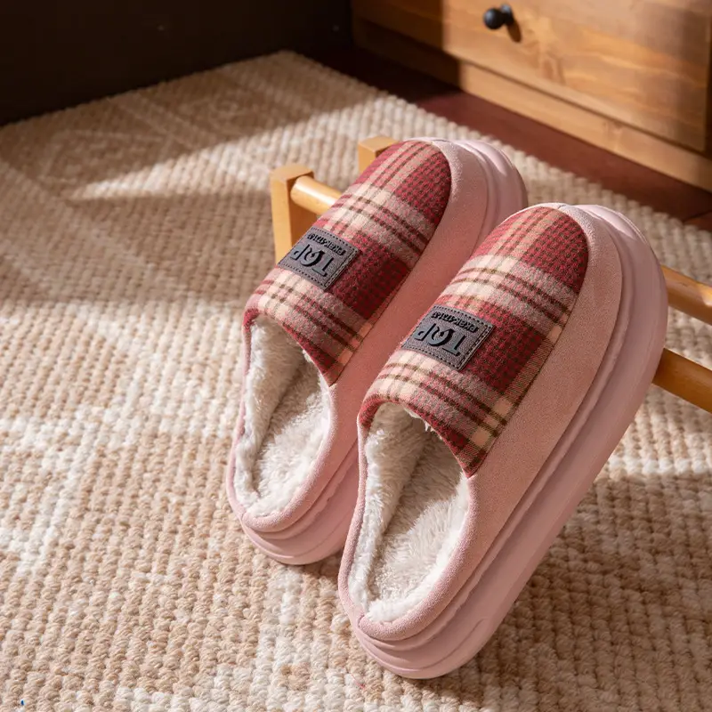 Anti-Slip Cotton Slippers Autumn and Winter 2025 New Indoor Home Silent Furry Warm Slippers for the Elderly Antibacterial - Image 2