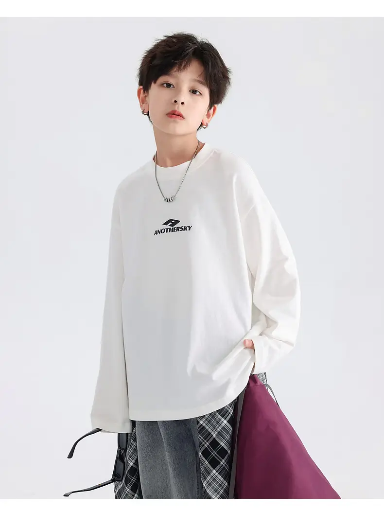 Boys Cotton Long Sleeve T-Shirt Black 2026 — feature 16