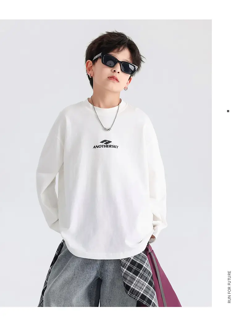 Boys Cotton Long Sleeve T-Shirt Black 2026 — feature 17
