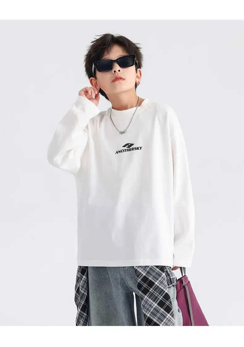 Boys Cotton Long Sleeve T-Shirt Black 2026 — feature 18
