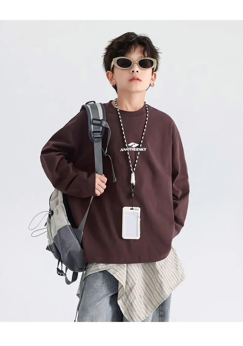 Boys Cotton Long Sleeve T-Shirt Black 2026 — feature 21