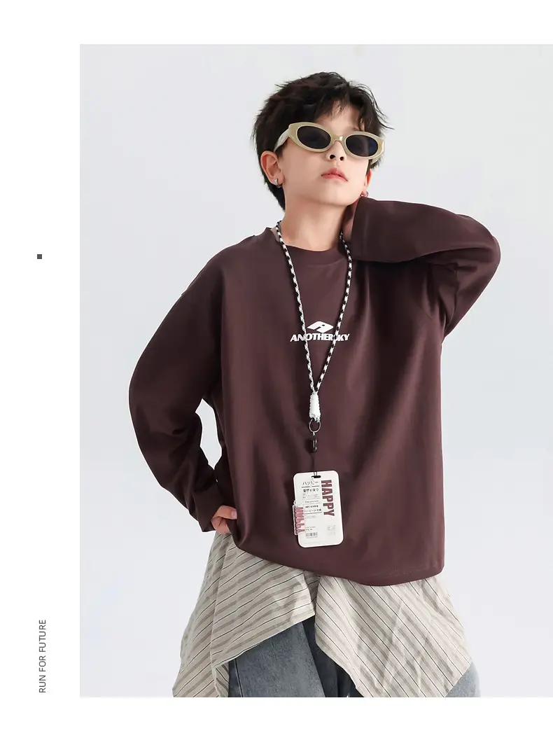 Boys Cotton Long Sleeve T-Shirt Black 2026 — feature 23