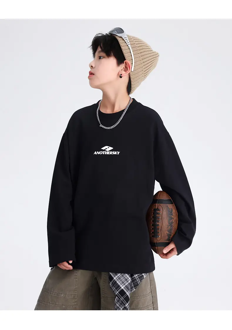 Boys Cotton Long Sleeve T-Shirt Black 2026 — feature 26