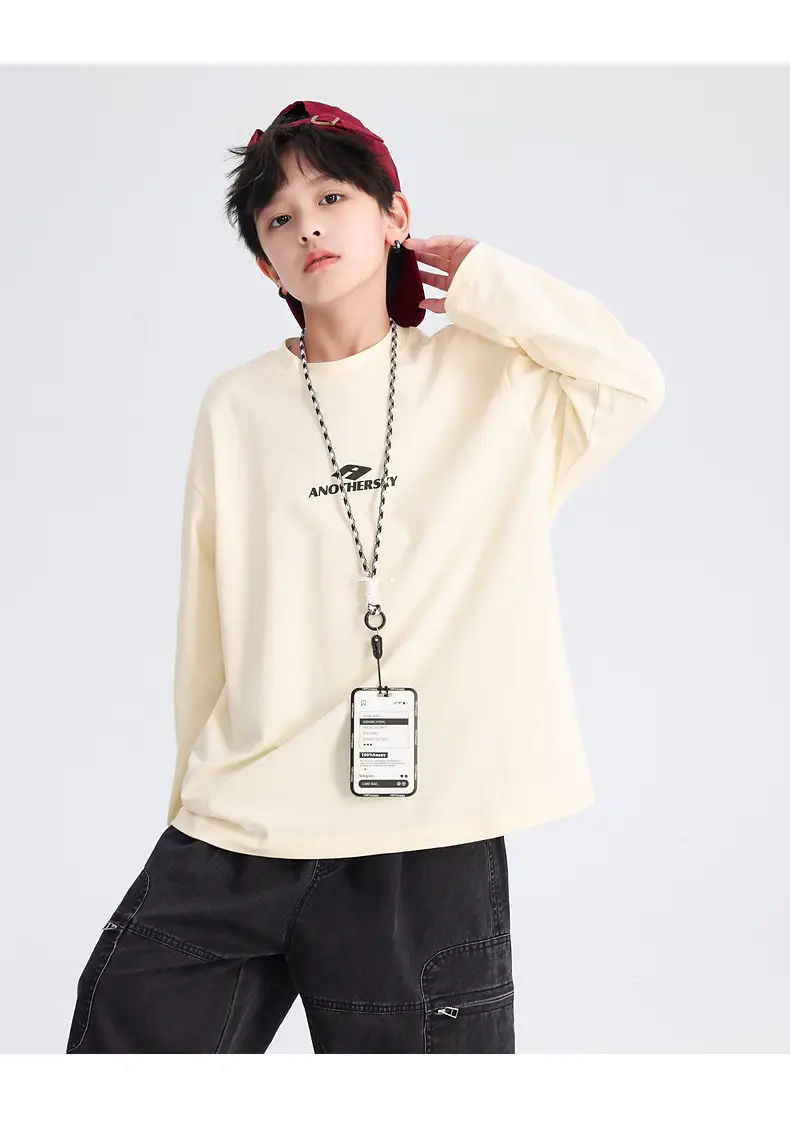 Boys Cotton Long Sleeve T-Shirt Black 2026 — feature 30