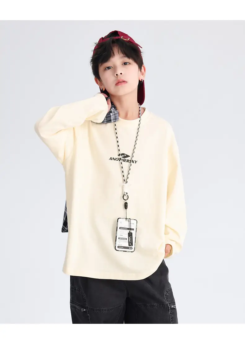 Boys Cotton Long Sleeve T-Shirt Black 2026 — feature 33
