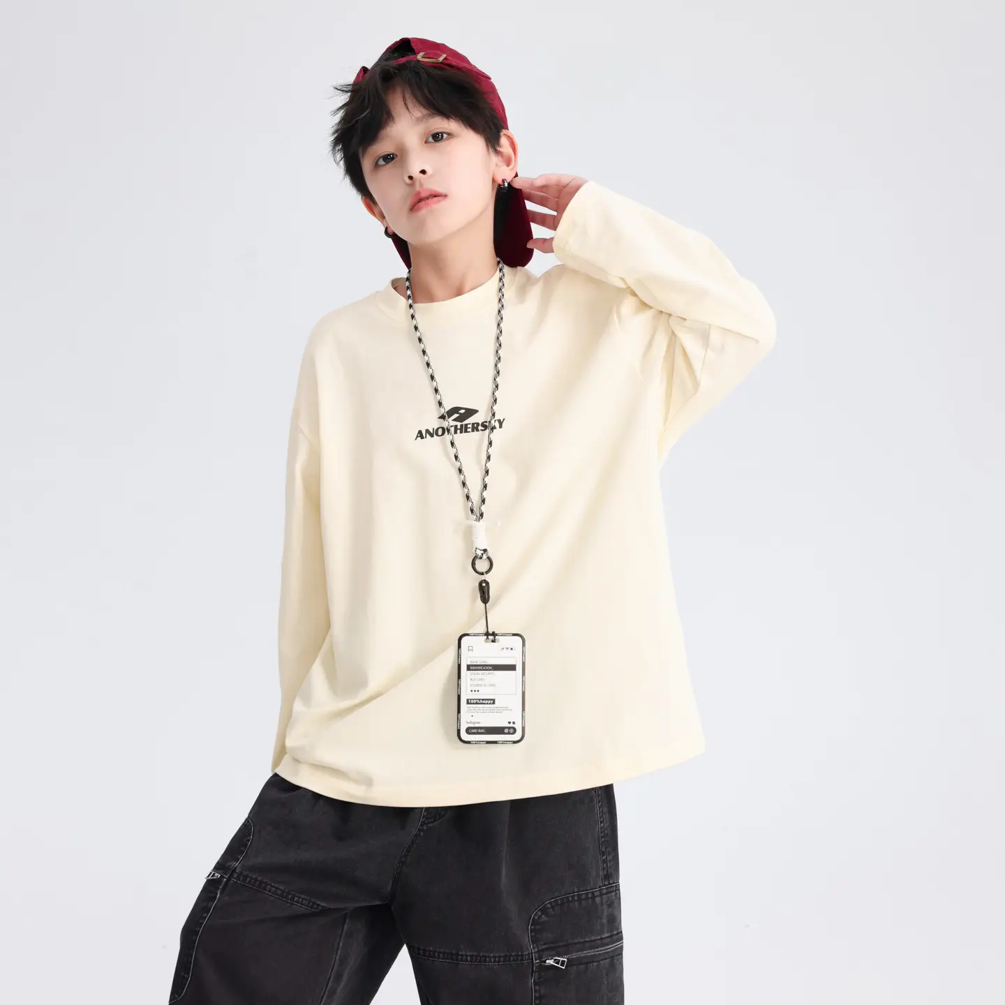 Boys Cotton Long Sleeve T-Shirt Black 2026 - Image 4