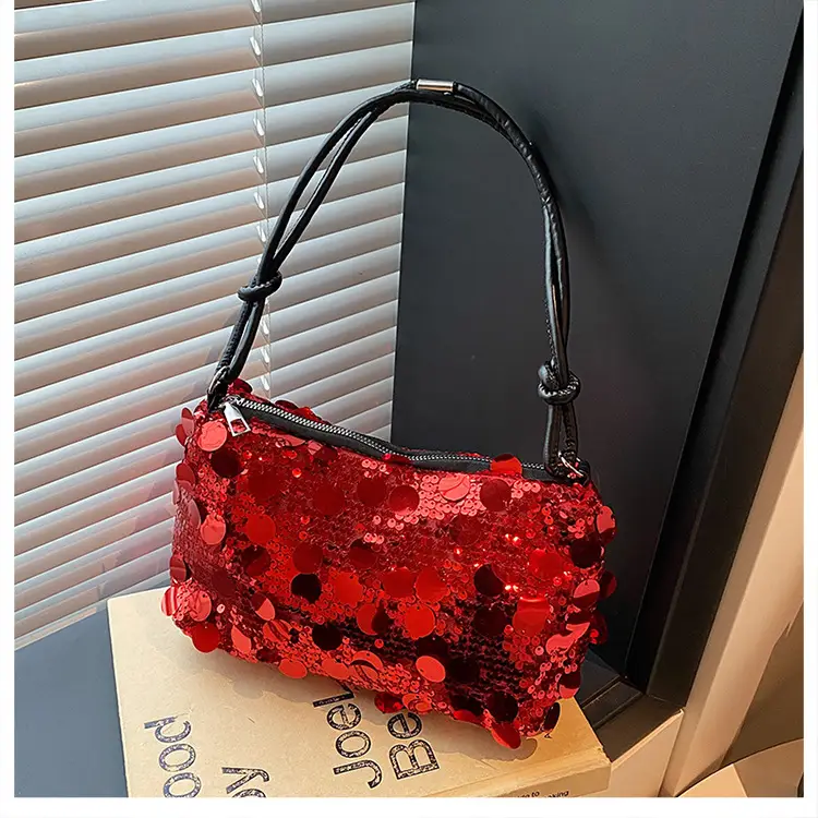 Silver Sequin Shoulder Bag for Women 2025 - Image 6