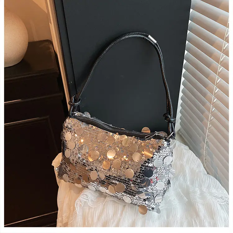 Silver Sequin Shoulder Bag for Women 2025 — feature 14