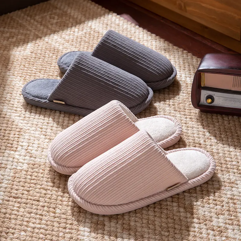 Japanese-Style Silent Slippers for Women Soft Cotton Autumn Winter - Image 5