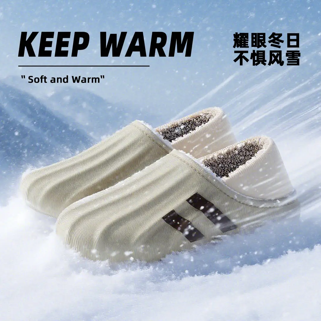 Deodorant Cotton Slippers for Men, Winter 2025 New Model, Indoor Home Non-Slip Warm Waterproof Cotton Shoes with Heel Cover, Suitable for Outdoor Wear for Women - Image 4