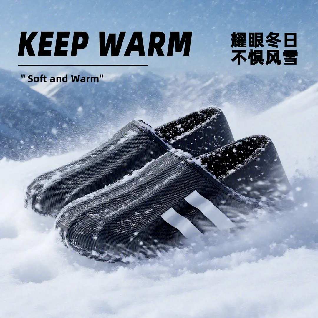 Deodorant Cotton Slippers for Men, Winter 2025 New Model, Indoor Home Non-Slip Warm Waterproof Cotton Shoes with Heel Cover, Suitable for Outdoor Wear for Women - Image 2