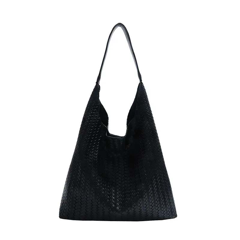 Women Woven Bucket Bag Large Capacity Autumn Winter - Image 9