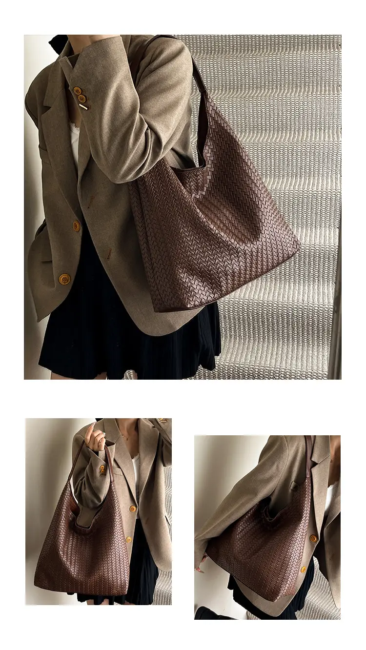 Women Woven Bucket Bag Large Capacity Autumn Winter — feature 10
