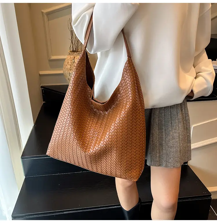 Women Woven Bucket Bag Large Capacity Autumn Winter — feature 22