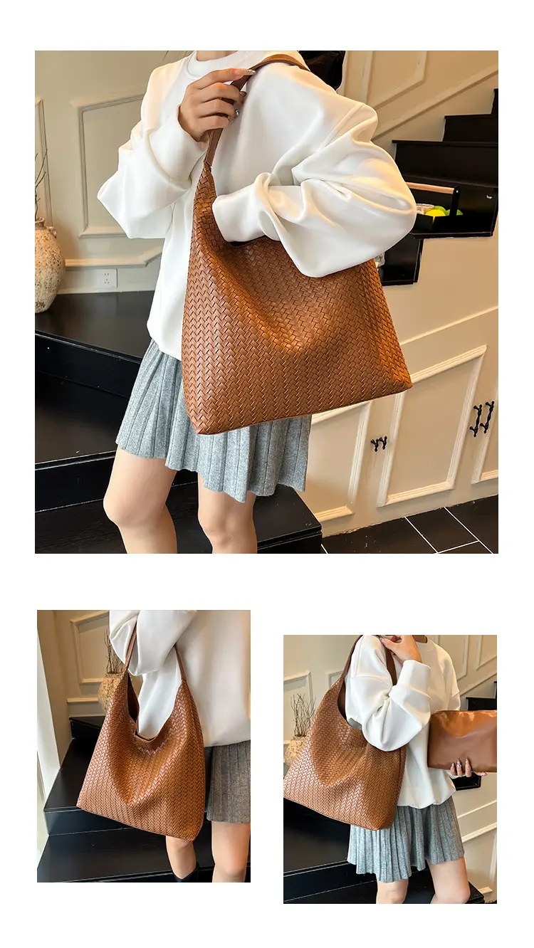 Women Woven Bucket Bag Large Capacity Autumn Winter — feature 8