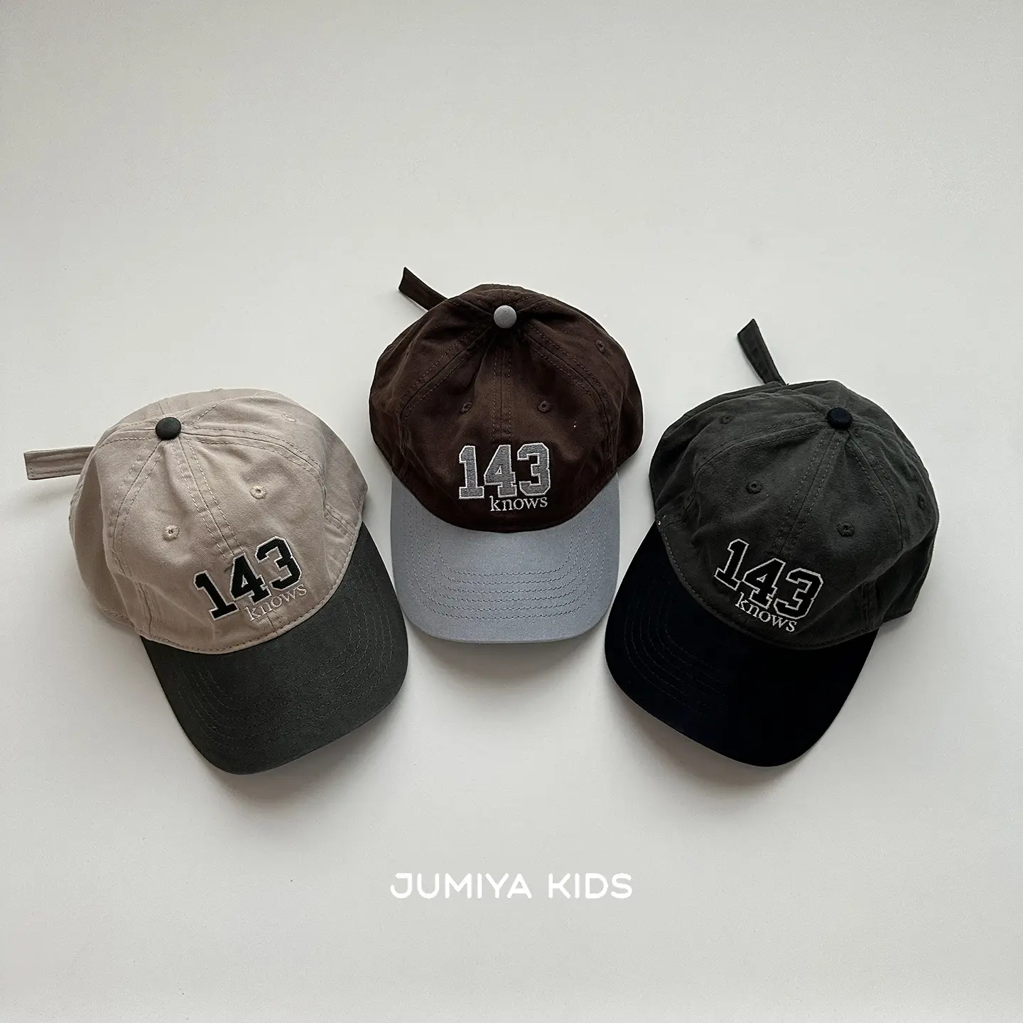 Children's 143 Baseball Cap Beige Black - Image 9