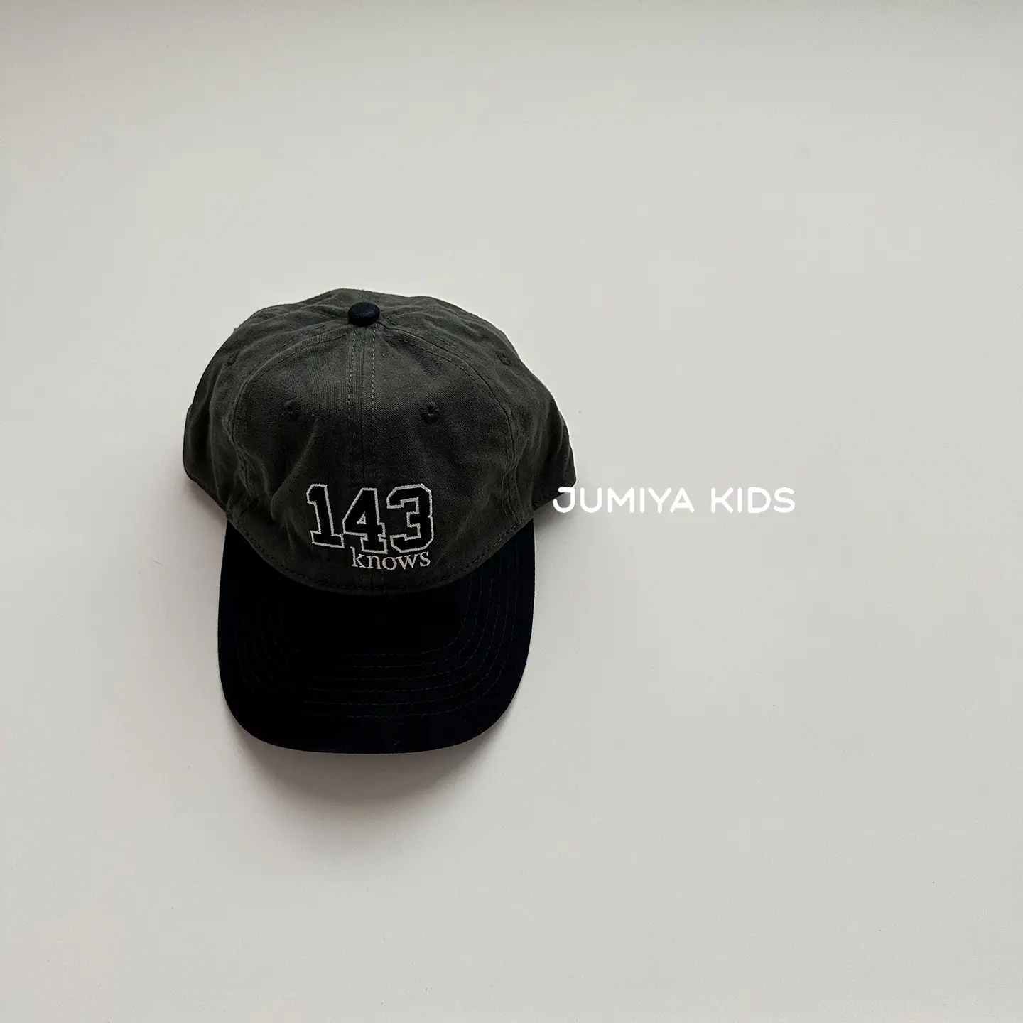 Children's 143 Baseball Cap Beige Black - Image 5