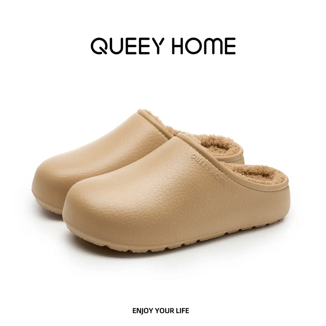 Birkenstock Shoes Autumn and Winter Cotton Slippers for Women New Waterproof Wearable Thick-Soled Fleece-Lined High-Value Antibacterial Couple Cotton Shoes for Men - Image 3