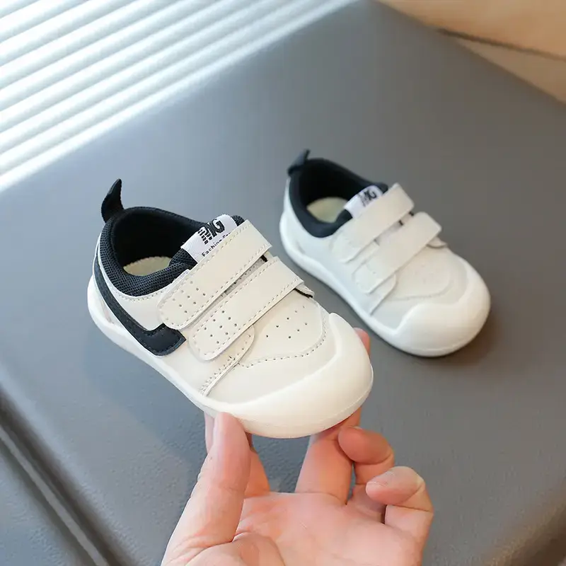 Baby Shoes White Soft Sole 0-2Yrs Boys Girls
