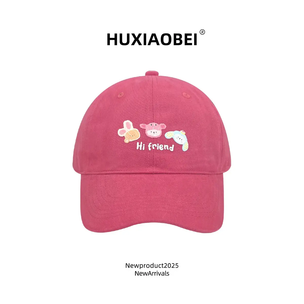 Pink Puppy Embroidered Baseball Cap for Women - Image 3