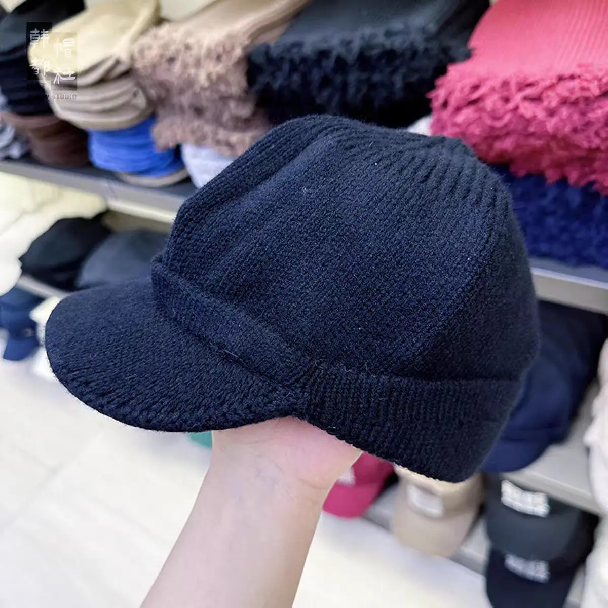 Women's Woolen Duckbill Hat for Winter Warm Face Cover - Image 3