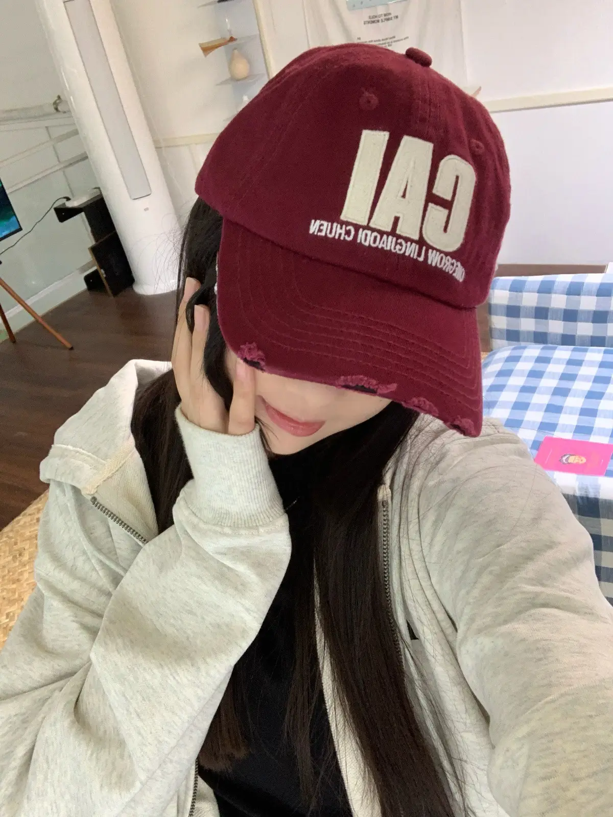 Women Baseball Cap with Letter Embroidery, Distressed Duckbill Cap for Spring — feature 17