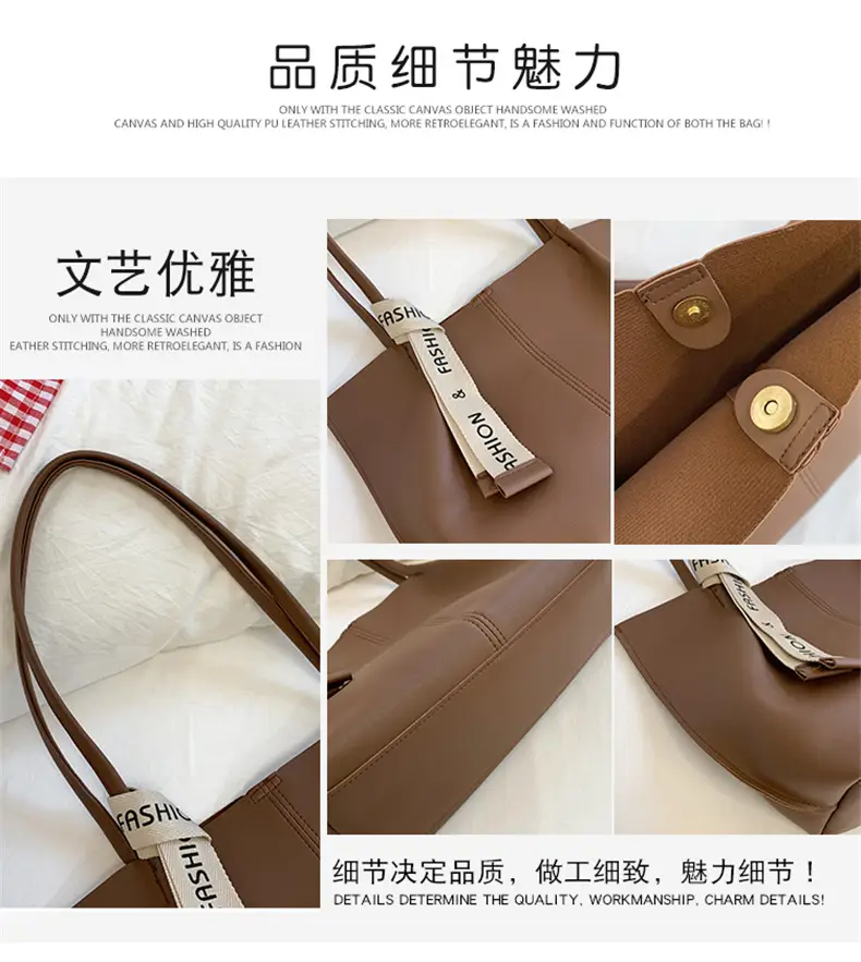 Women Retro Brown Leather Shoulder Bag 2025 — feature 3