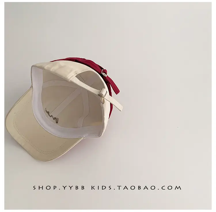 Red Korean Kids Baseball Cap Windproof Autumn Winter — feature 5