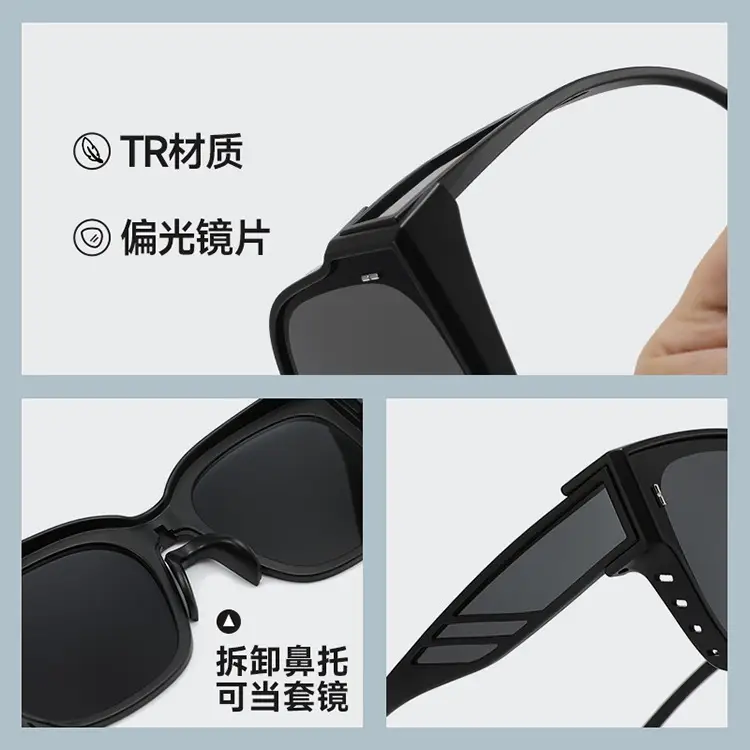 Anti-UV Polarized Sunglasses for Men Women C3 Black Frame - Image 15