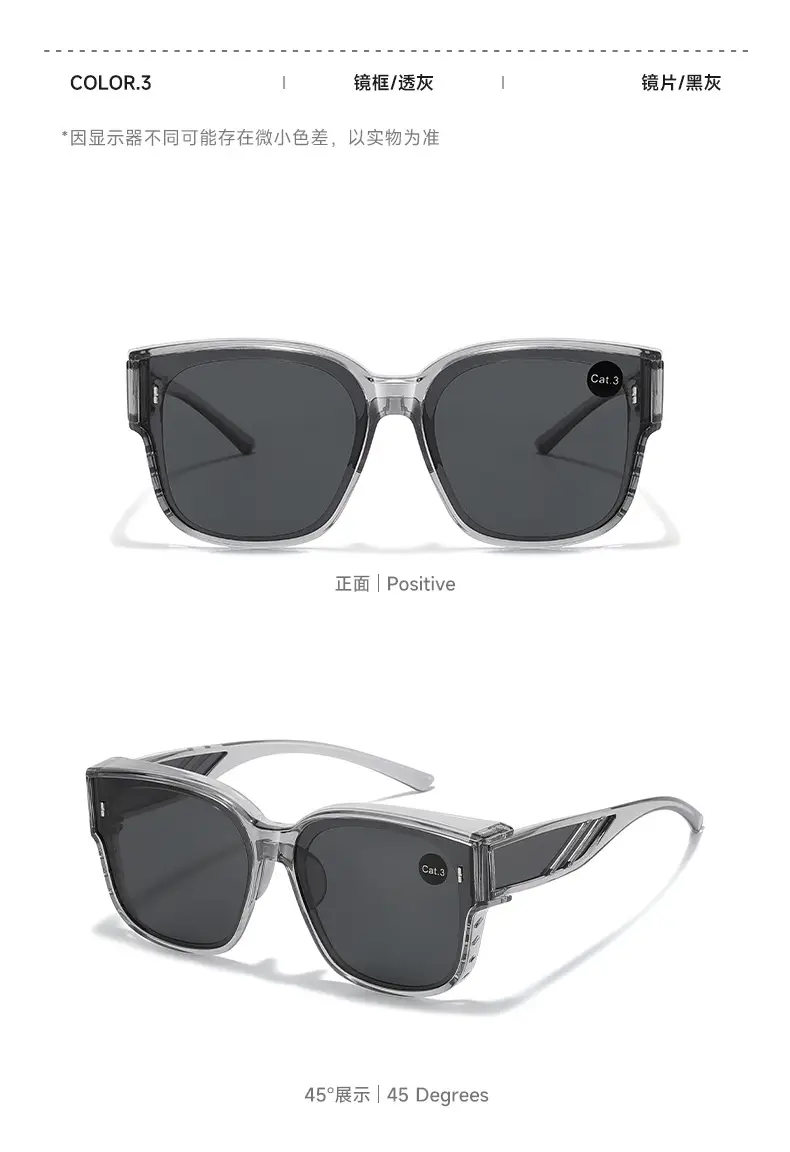 Anti-UV Polarized Sunglasses for Men Women C3 Black Frame — feature 10