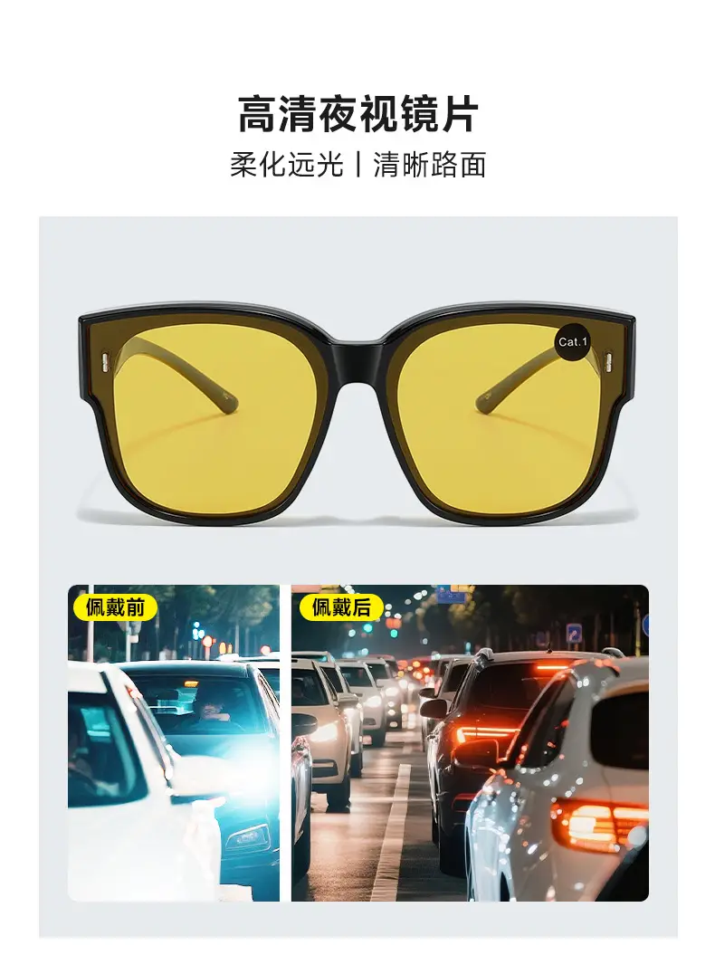 Anti-UV Polarized Sunglasses for Men Women C3 Black Frame — feature 4